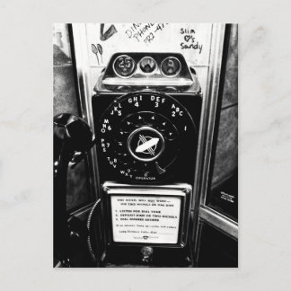 Vintage Telephone Booth Postcard