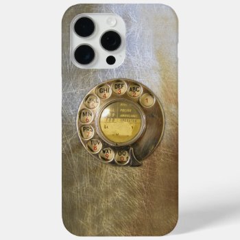Vintage_telephone_dial 04 Iphone 15 Pro Max Case by ZunoDesign at Zazzle