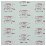 Vintage Telephone Pattern Repeat - Seafoam Fabric