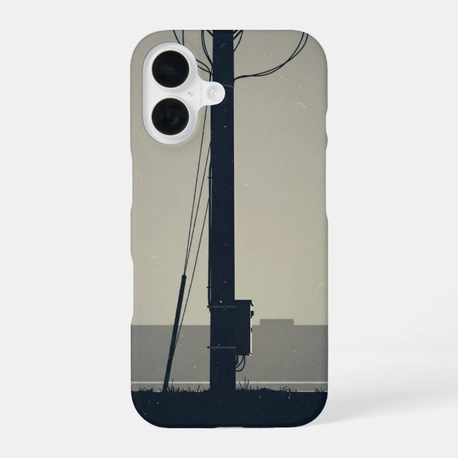 Vintage Telephone Pole Base iPhone Case (Back)