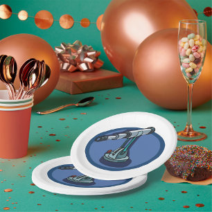Vintage Telescope Astronomy Enthusiast Stargazing Paper Plates