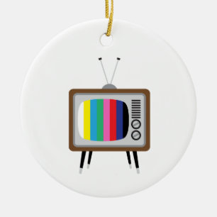 Vintage Television Ceramic Ornament
