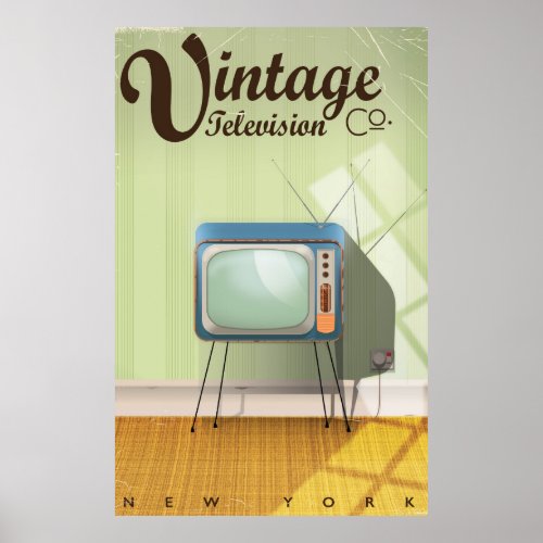 Vintage Television Co Commercial Poster