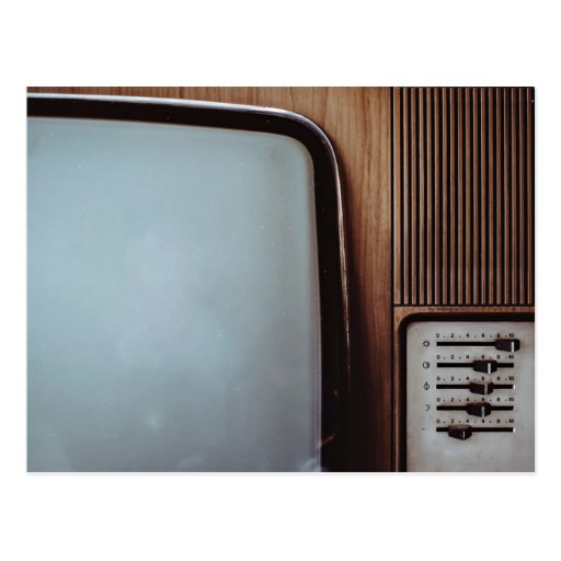 Vintage television with dials postcard | Zazzle