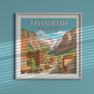 Vintage Telluride Colorado Poster