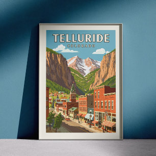 Vintage Telluride Colorado Poster