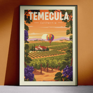 Vintage Temecula California Poster