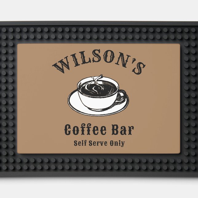 Vintage Template Coffee Bar Mat (Front (Close Up))
