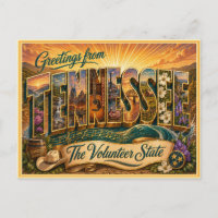 Vintage Tennessee Greeting From Postcard