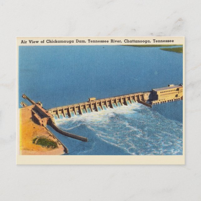 Vintage Tennessee River, Chattanooga, Tennessee Postcard (Front)