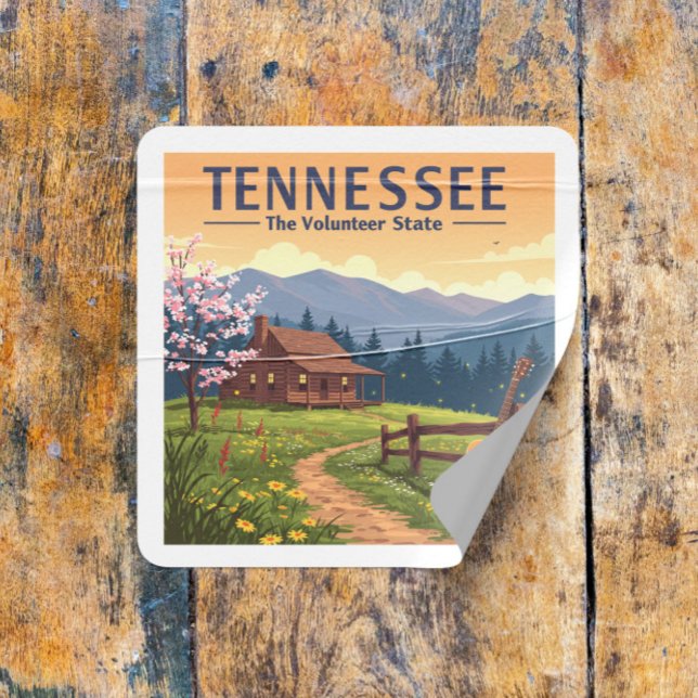  Vintage Tennessee Square Sticker (Creator Uploaded)