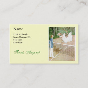 Vintage Tennis "Business Card" Business Card