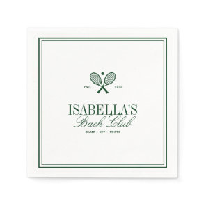 Vintage Tennis Country Club Bachelorette Napkins