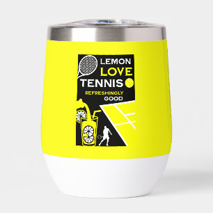 Vintage Tennis Lemonade Thermal Wine Tumbler
