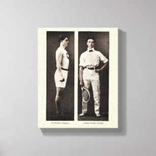 Vintage Tennis Player Athlete Pro Canvas Print