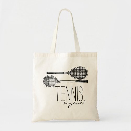 Vintage Tennis Rackets _ Tennis Anyone Tote Bag