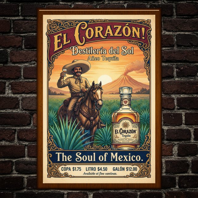Vintage Tequila Advertising Poster (Creator Uploaded)