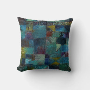 Vintage Terraced Garden (1920) by Paul Klee Throw Pillow