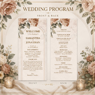 Vintage Terracotta Floral Wedding | Program