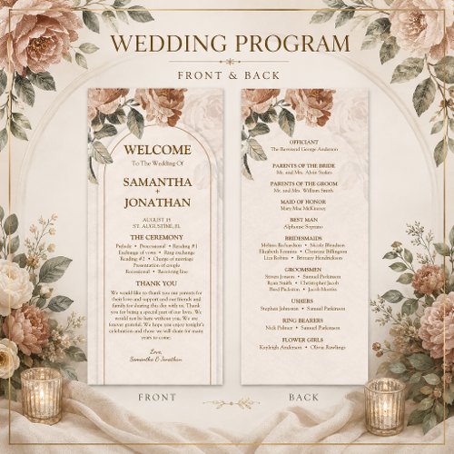 Vintage Terracotta Floral Wedding | Program
