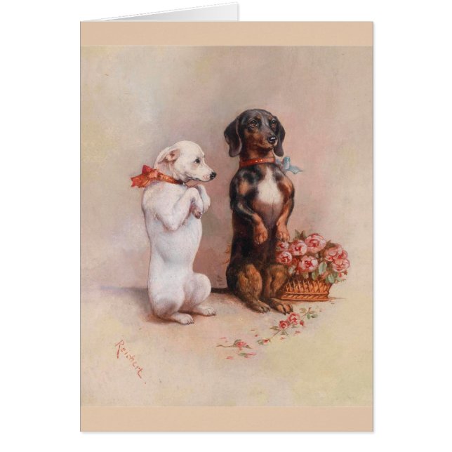 Vintage - Terrier and Dachshund Dogs, (Front)