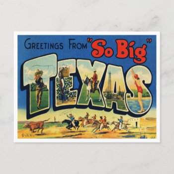 Vintage Texas Announcement Postcard by vintage_gift_shop at Zazzle
