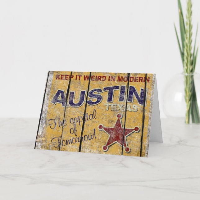 Vintage Texas - Austin Greeting Card (Front)