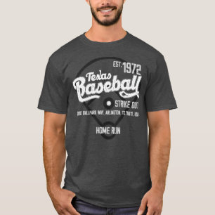 Vintage Texas Baseball Est 1972 Baseball Fan T-Shirt