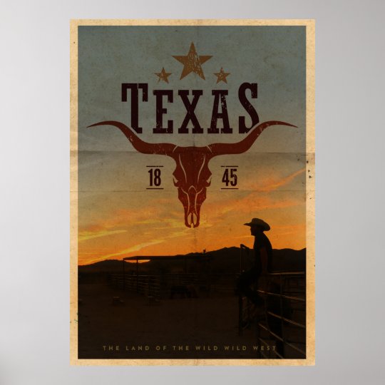 texas travel poster