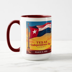 Vintage Texas Flag 1836 Patriotic Gift Mug