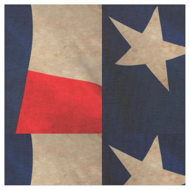 Vintage Texas Flag Fabric (Close Up)