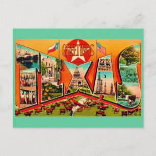 Vintage Texas Greeting Postcard