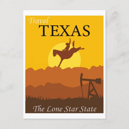 Vintage Texas Lone Star State Retro Travel Postcard