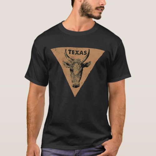 Vintage Texas Longhorn Bull Cattle for Men And Wom T_Shirt