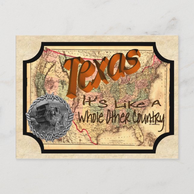 Vintage Texas Old Postcard (Front)