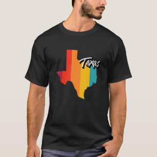 Vintage Texas Retro 70s Stripes Texas Us State T-Shirt