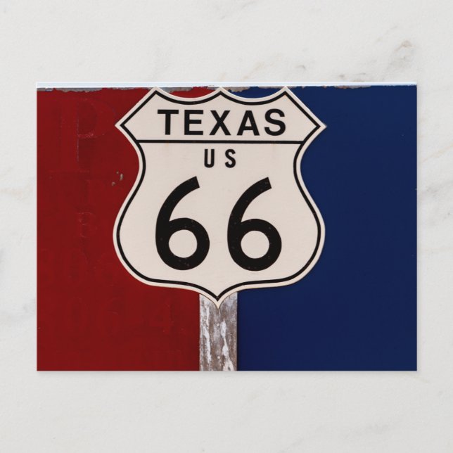 Vintage Texas Route 66  Postcard (Front)