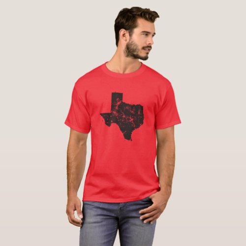 Vintage Texas State Silhouette T_Shirt