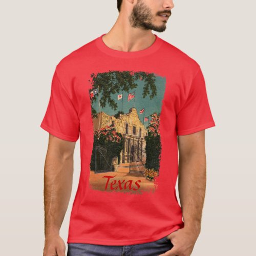 Vintage Texas _ The Alamo Mens T_Shirt