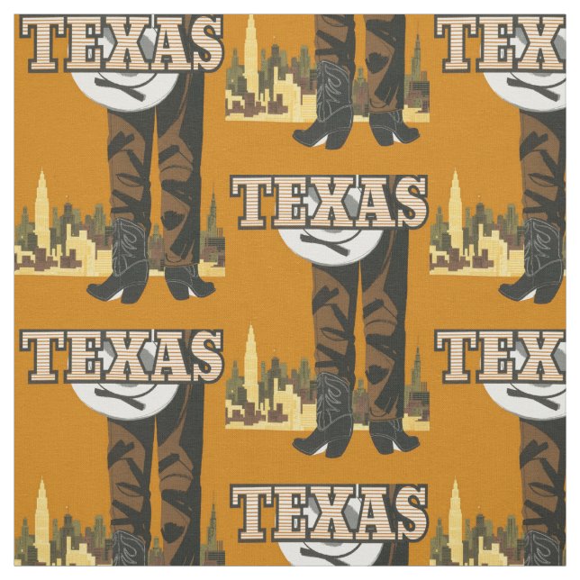 Vintage Texas USA customizable fabric (Swatch)