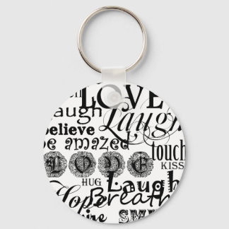 Vintage Text Life Advice Apparel and Gifts Keychain
