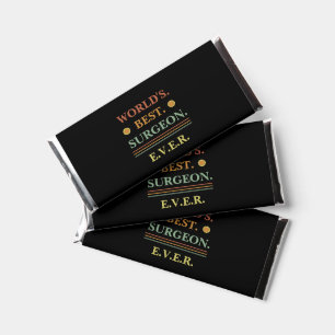 Vintage Text World's Best Surgeon Ever Gift Hershey Bar Favors