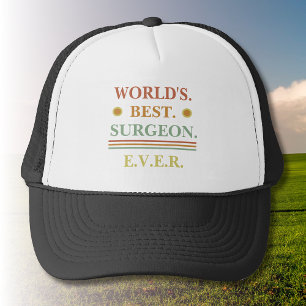 Vintage Text World's Best Surgeon Ever Gift Trucker Hat