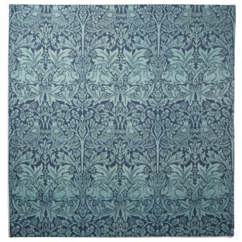Vintage Textile Pattern Brer Rabbit William Morris Cloth Napkin by InvitationCafe at Zazzle