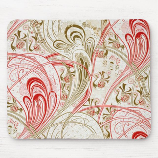Vintage Textile Swirl Design – Mousepad (Front)
