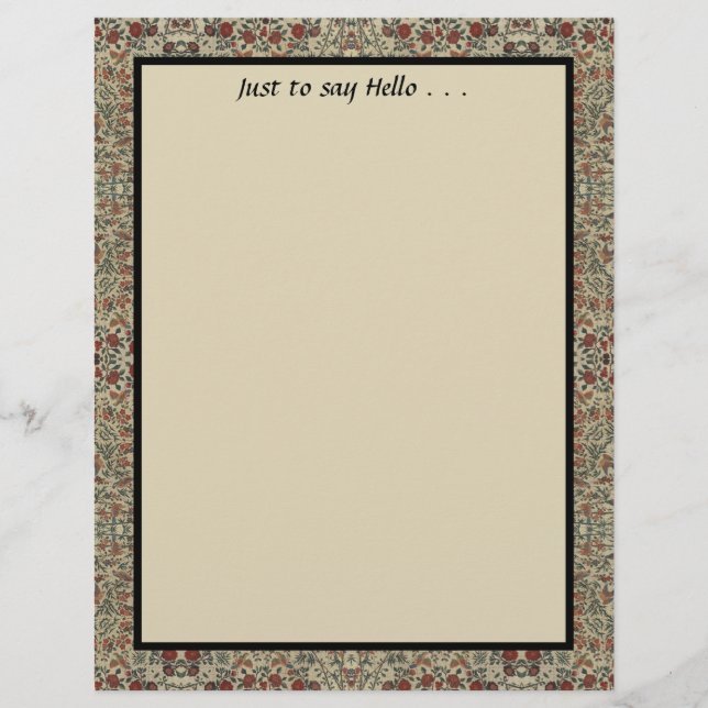 Vintage Textile Writing Paper (Front)