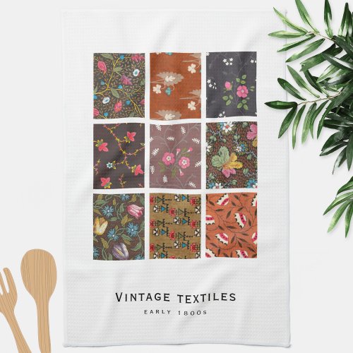 Vintage Textiles Tea Towel  1800s designs
