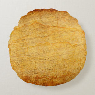 Vintage texture old gold round pillow