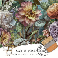 Vintage Texture Rustic Floral Decoupage Tissue Paper, Zazzle