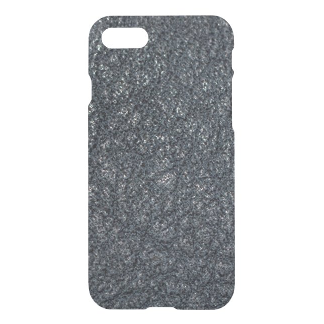 Vintage Textured Black Leather Uncommon iPhone Case (Back)